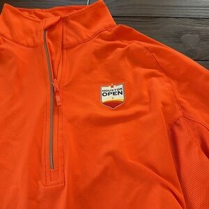 Levelwear Houston Open Women's Orange Half-Zip Pullover Large Golf